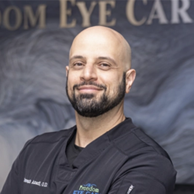A headshot of Soroush Azadi, an Optometrist at Freedom Eye Care.